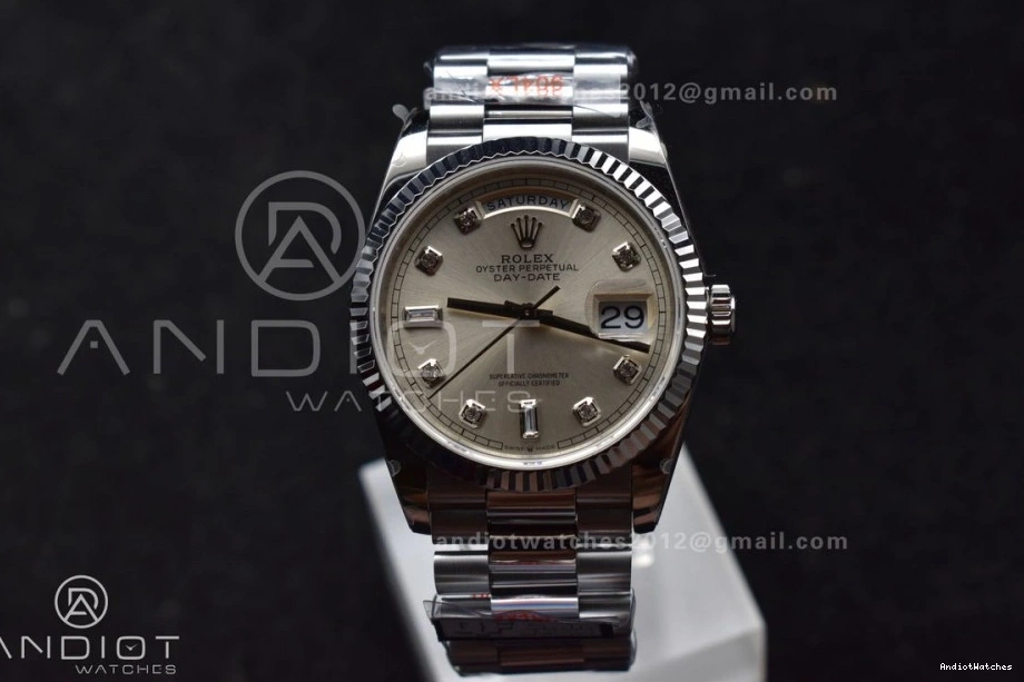 vr3255 904L Bracelet 36 QF Breathable 690 V5 Dial Steel Diamond Best Edition (Gain SS DayDate President Weight) Silver on 0217